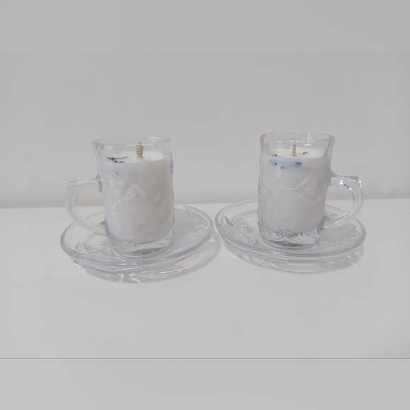 Set of 2 candles in tea cups - Picture 5 of 9